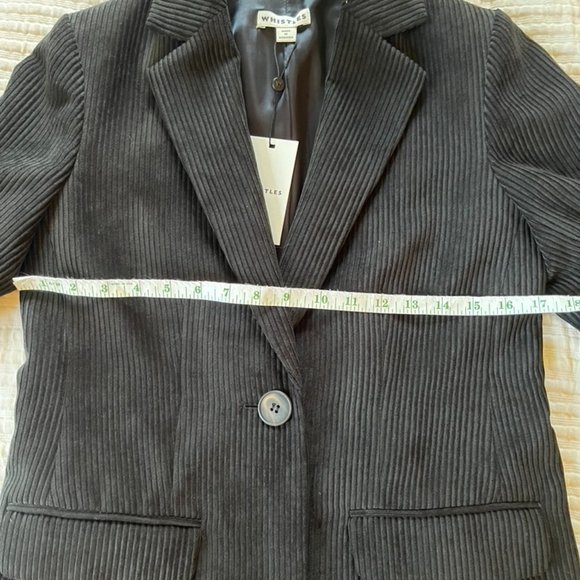 Whistles - Black Cord Single Breasted Blazer - 4 - Picture 9 of 15
